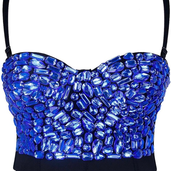 Rhinestone Charmian Bra-top like new, only used once - Picture 3 of 8